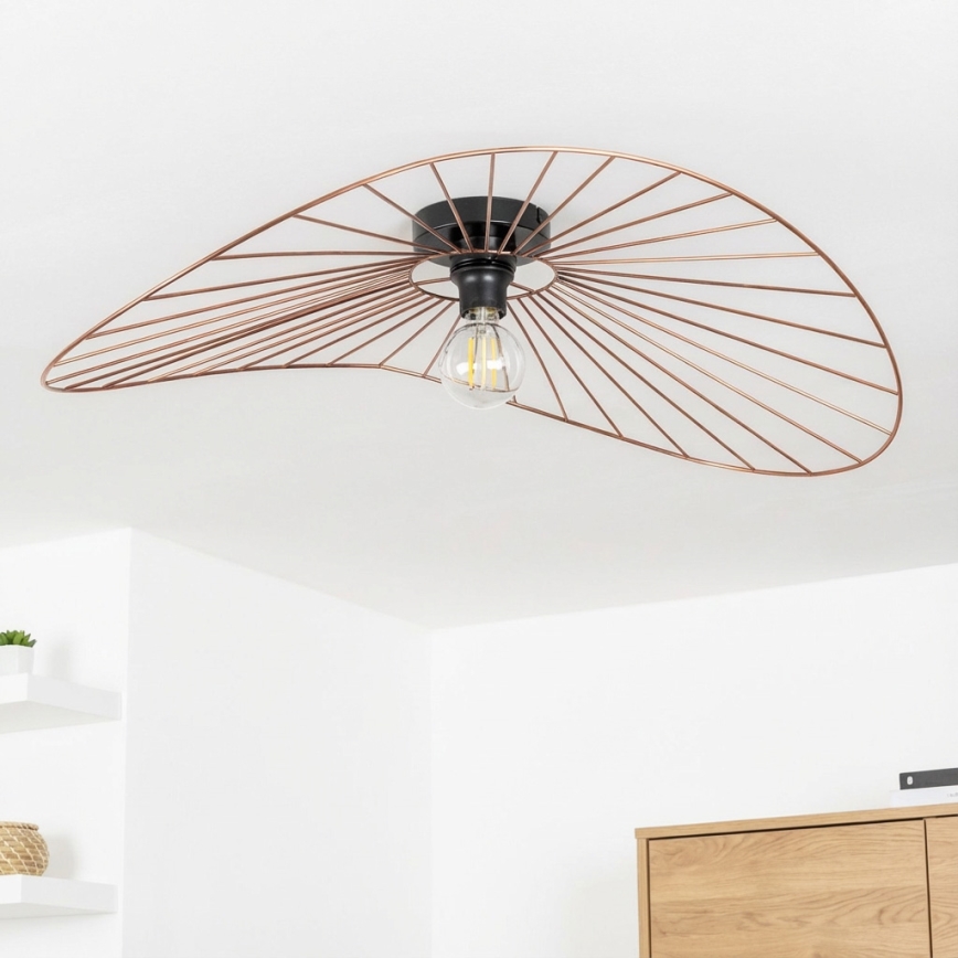 Brilagi - Lustre plafonnier LED CERIA WIRE 1xE27/40W/230V 60x80 cm bronze