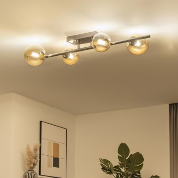 Brilagi - Lustre plafonnier LED MILLA 4x G9 3W 230V noir chromé/doré