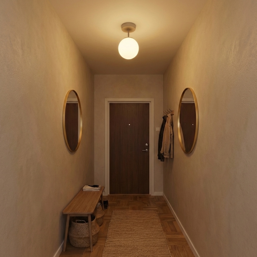 Brilagi - Lustre plafonnier MILO ECRU 1xE27/60W/230V beige/doré