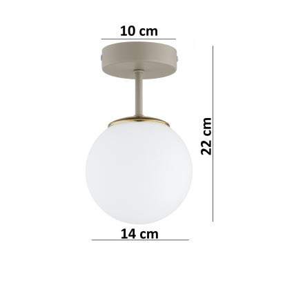 Brilagi - Lustre plafonnier MILO ECRU 1xE27/60W/230V beige/doré
