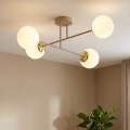 Brilagi - Lustre plafonnier MILO ECRU 4xE27/60W/230V beige/doré