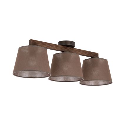 Brilagi - Lustre semi-plafonnier LATTE 3xE27/60W/230V pin/brun