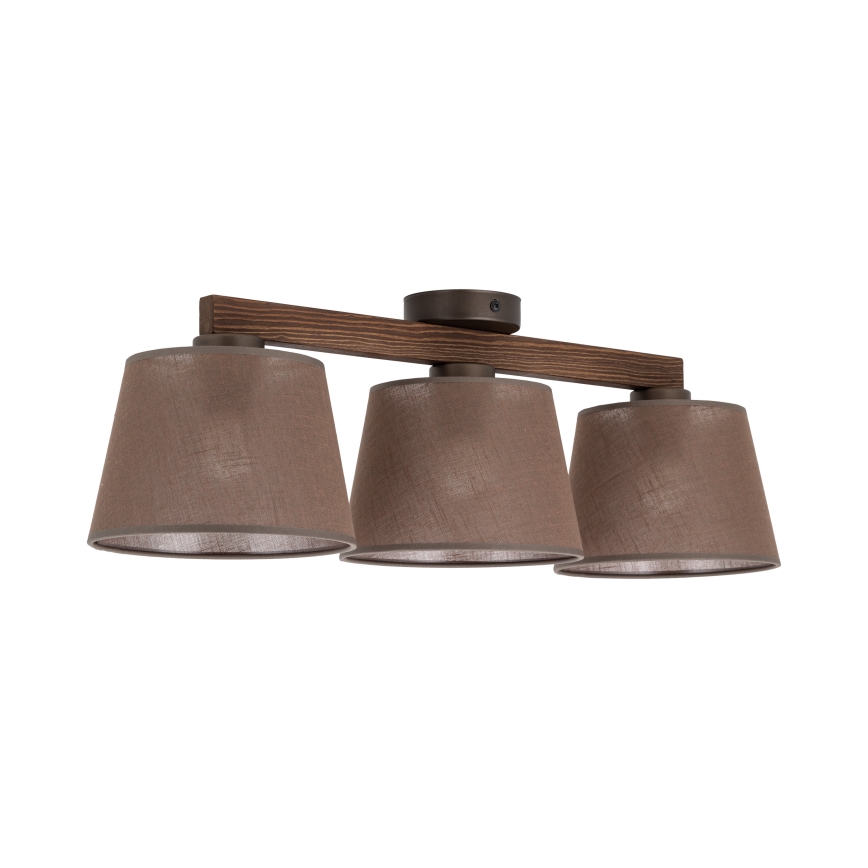 Brilagi - Lustre semi-plafonnier LATTE 3xE27/60W/230V pin/brun