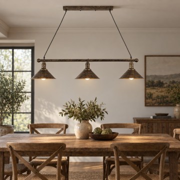BRILAGI - Lustre sur câble FORGE 3xE27/60W/230V cuivre/patiné