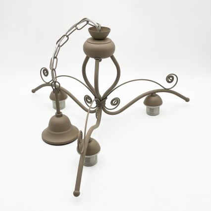 Brilagi - Lustre sur chaîne ANTICO MODERN 3xE27/60W/230V beige