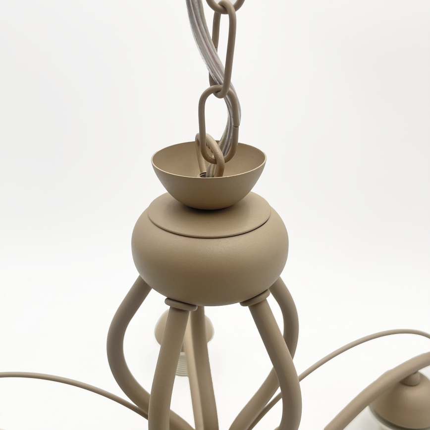 Brilagi - Lustre sur chaîne ANTICO MODERN 5xE27/60W/230V beige