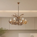 Brilagi - Lustre sur chaîne DEER 6 x E14 / 10 W / 230 V, Ø 80 cm, design ramure de cerf