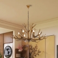 Brilagi - Lustre sur chaîne DEER 6xE14/10W/230V Ø 102 cm à décor de bois de cerf