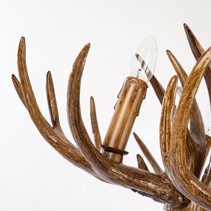 Brilagi - Lustre sur chaîne DEER 6xE14/10W/230V Ø 102 cm à décor de bois de cerf