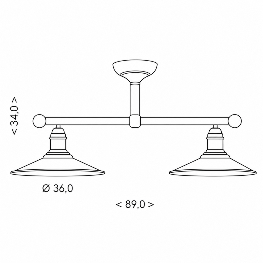 BRILAGI - Lustre sur tige FORGE 2xE27/60W/230V cuivré/patiné