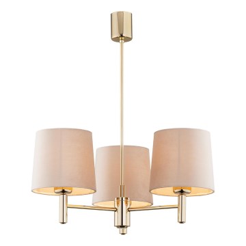 Brilagi - Lustre sur tige MONTE 3xE27/15W/230V beige/doré