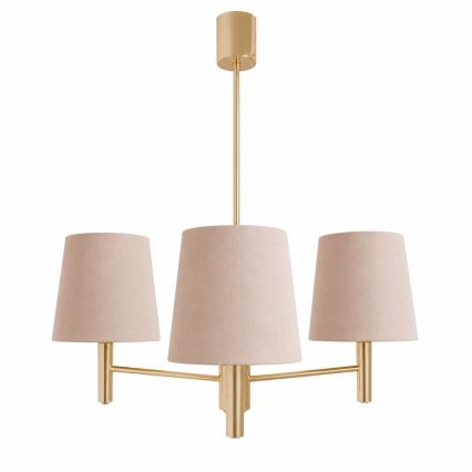 Brilagi - Lustre sur tige MONTE 3xE27/15W/230V beige/doré