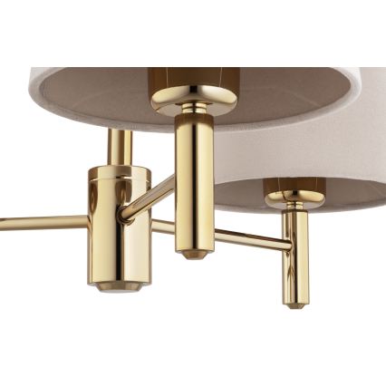 Brilagi - Lustre sur tige MONTE 3xE27/60W/230V beige/doré