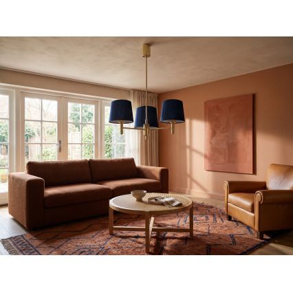Brilagi - Lustre sur tige MONTE 3xE27/60W/230V bleu/doré