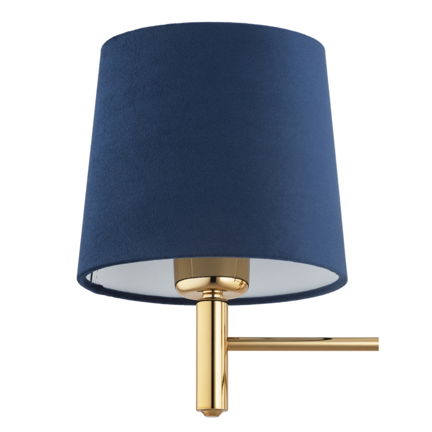 Brilagi - Lustre sur tige MONTE 3xE27/60W/230V bleu/doré