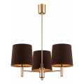 Brilagi - Lustre sur tige MONTE 3xE27/60W/230V brun/doré