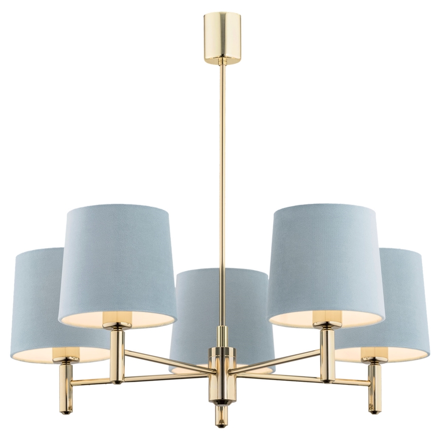 Brilagi - Lustre sur tige MONTE 5xE27/60W/230V bleu/doré