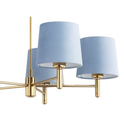Brilagi - Lustre sur tige MONTE 5xE27/60W/230V bleu/doré