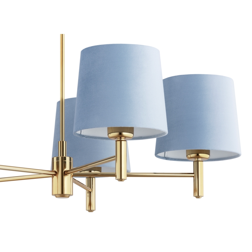 Brilagi - Lustre sur tige MONTE 5xE27/60W/230V bleu/doré