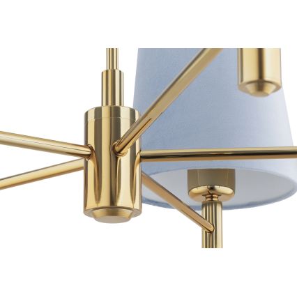 Brilagi - Lustre sur tige MONTE 5xE27/60W/230V bleu/doré