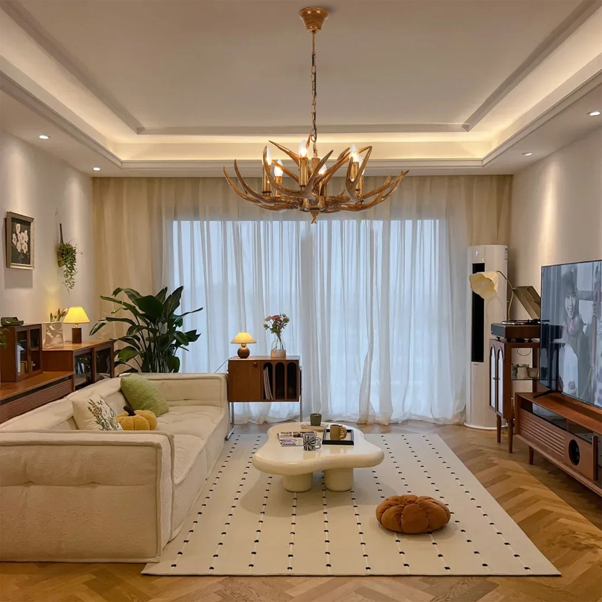 Brilagi - Lustre suspendu sur chaîne DEER 6xE14/10W/230V Ø 70 cm en forme de bois de cerf