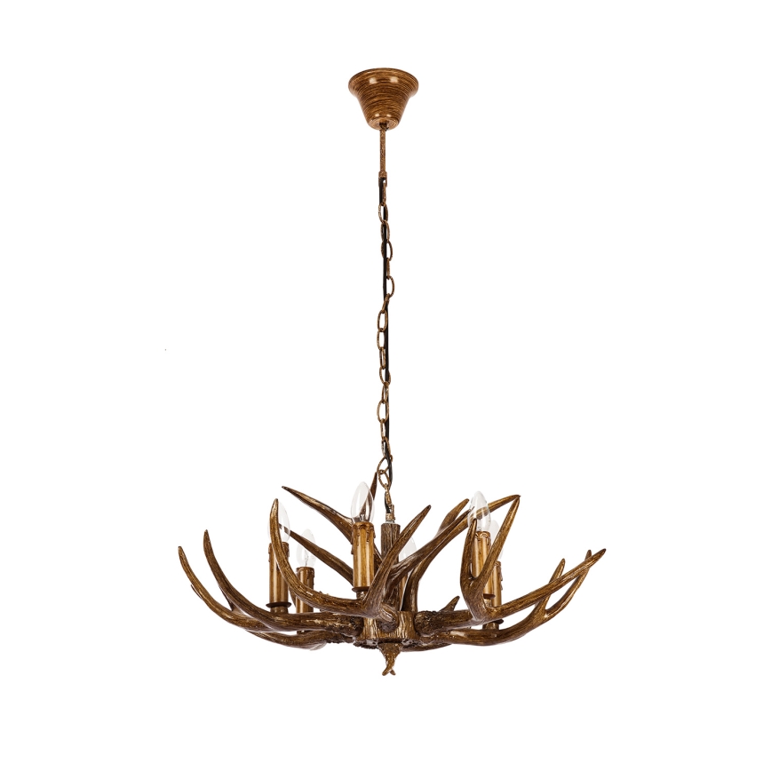 Brilagi - Lustre suspendu sur chaîne DEER 6xE14/10W/230V Ø 70 cm en forme de bois de cerf