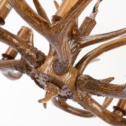 Brilagi - Lustre suspendu sur chaîne DEER 6xE14/10W/230V Ø 70 cm en forme de bois de cerf