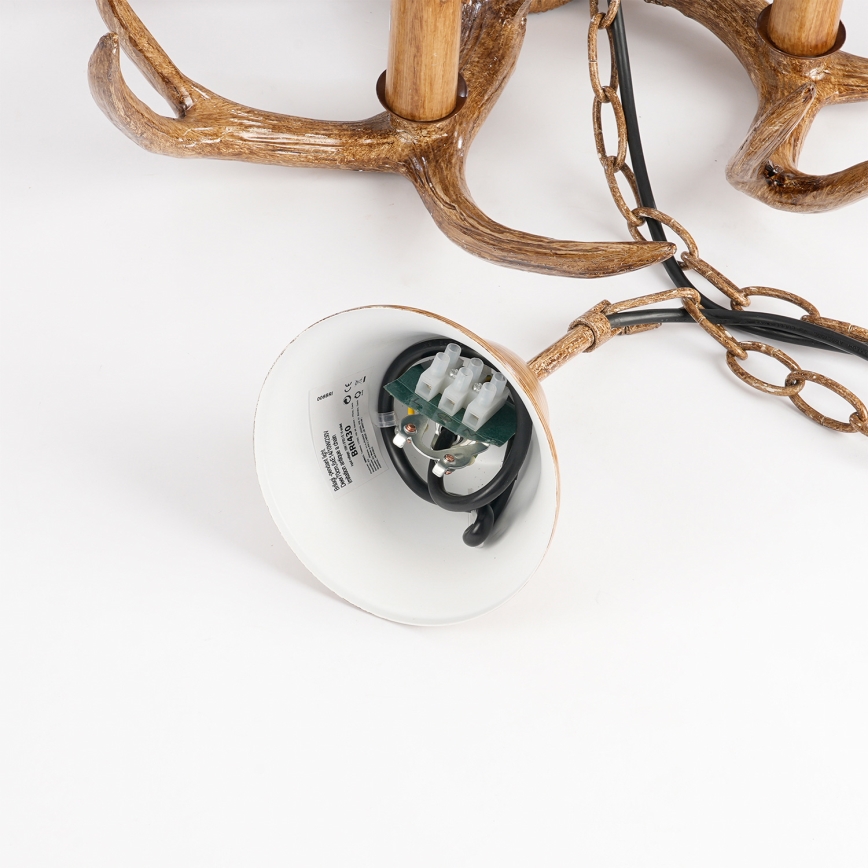 Brilagi - Lustre suspendu sur chaîne DEER 6xE14/10W/230V Ø 70 cm en forme de bois de cerf