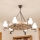 Brilagi - Lustre suspendu sur chaîne ROATA 6xE14/40W/230V chêne