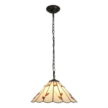 Brilagi - Lustre Tiffany en vitrail sur chaîne FOLIA 1xE27/60W/230V Ø 40 cm