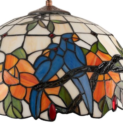 Brilagi - Lustre Tiffany en vitrail sur chaîne JUNGLE 1 x E27 / 60 W / 230 V, diam. 40 cm