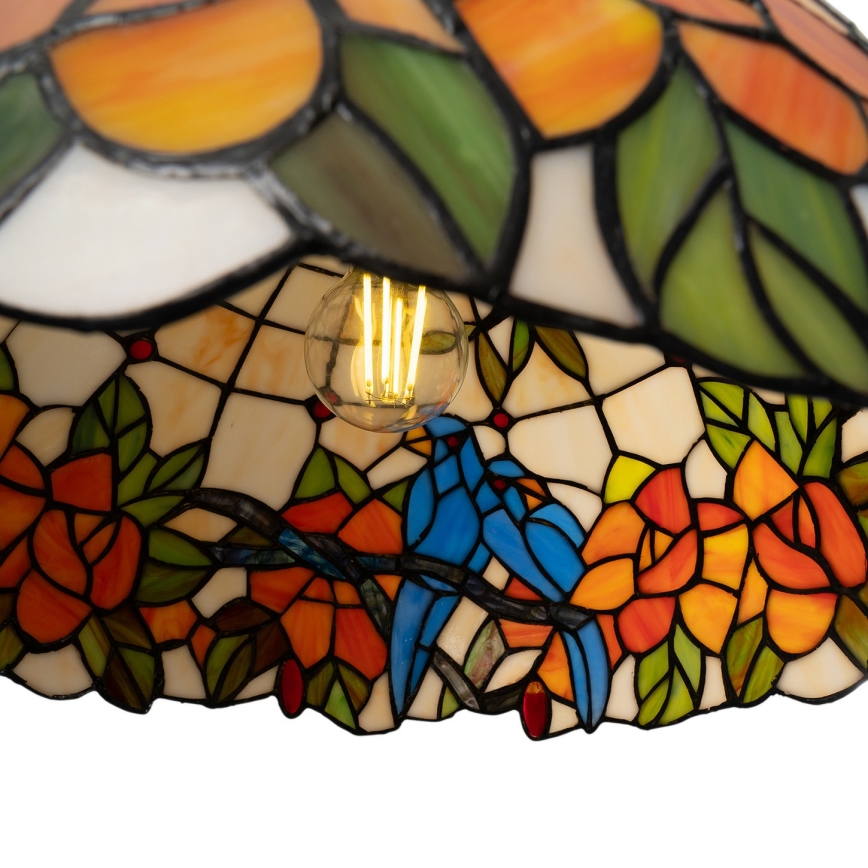 Brilagi - Lustre Tiffany en vitrail sur chaîne JUNGLE 1 x E27 / 60 W / 230 V, diam. 40 cm