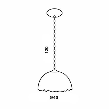 Brilagi - Lustre Tiffany en vitrail suspendu par chaîne SUNFLOWER 1xE27/60W/230V Ø 40 cm