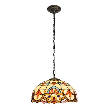 Brilagi - Lustre Tiffany en vitrail suspendu sur chaîne MIRABELLA 1xE27/60W/230V Ø 40 cm