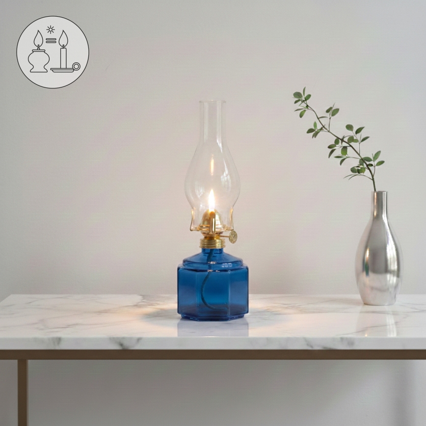 Brilagi - MERLIN petroleumlamp, blauw