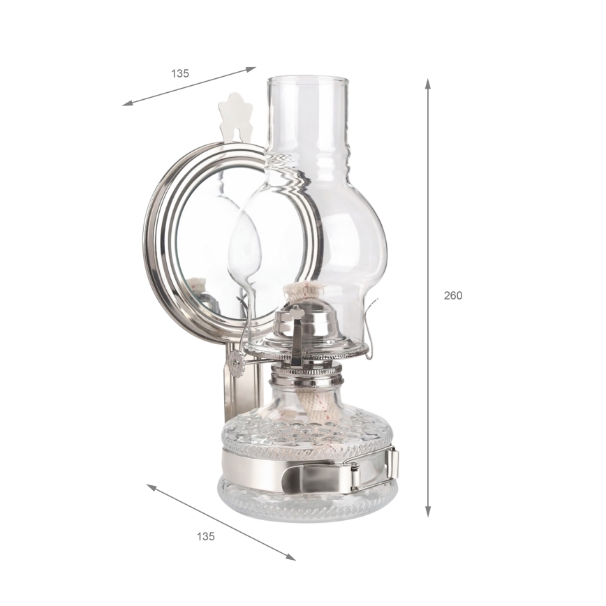 Brilagi - MERLIN petroleumlamp, glanzend chroom