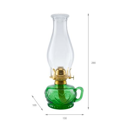 Brilagi - MERLIN petroleumlamp groen