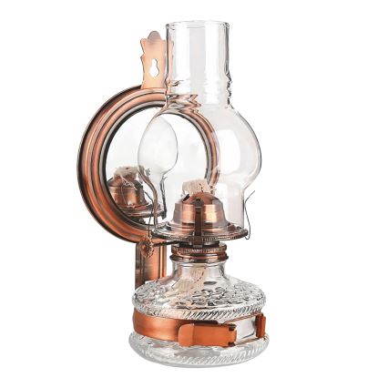 Brilagi - MERLIN petroleumlamp met spiegel, brons/patina