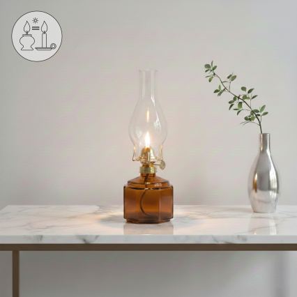 Brilagi - MERLIN petroleumlamp oranje