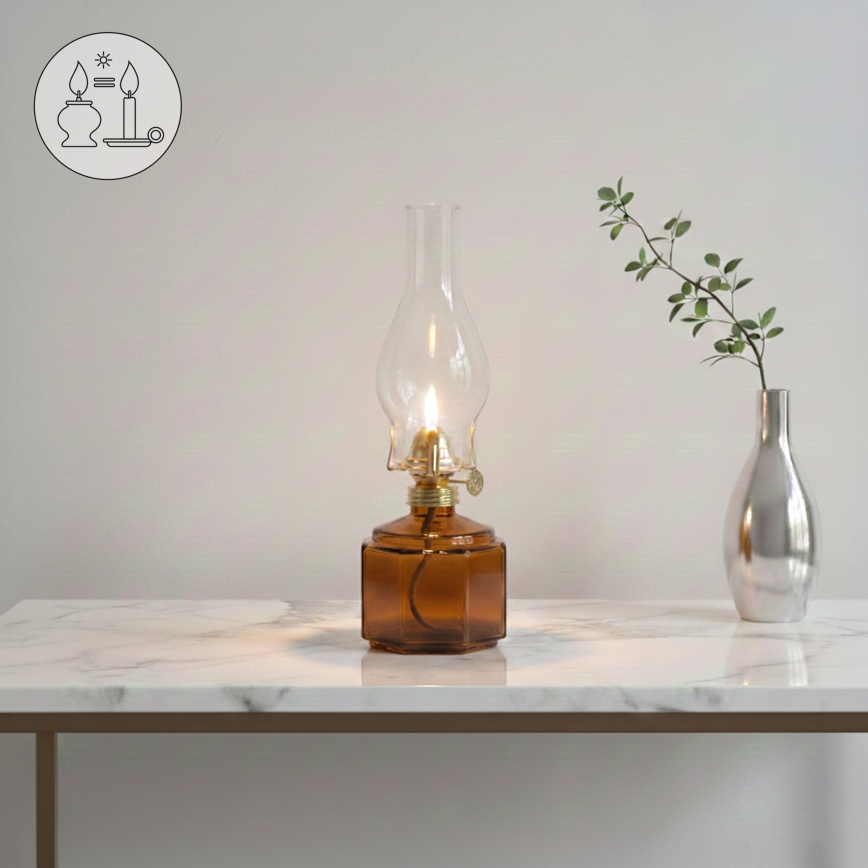 Brilagi - MERLIN petroleumlamp oranje