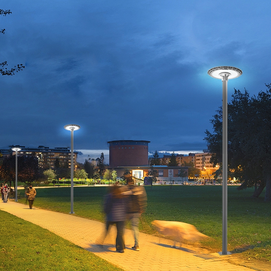 Brilagi - Metalen lichtmast voor buitenverlichting URBAN, 3 m, Ø 58 mm, grijs