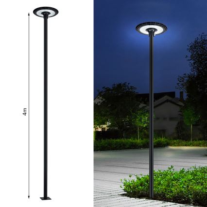 Brilagi - Metalen paal voor URBAN buitenlichtmast, 4 m, Ø 58 mm, zwart
