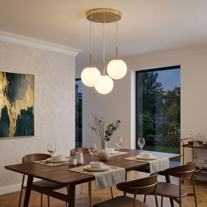 Brilagi - MILO hanglamp met kabel 3xE27/60W/230V goud