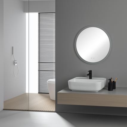 Brilagi - Miroir chauffant LED pour salle de bains CLARA ECO 12W 230V Ø 60 cm IP44 IRC 90, dimmable + CCT