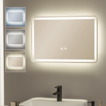 Brilagi - Miroir chauffant LED BELLA pour salle de bains, 12W/230V, 40x60 cm, IP44, IRC 90, dimmable + CCT