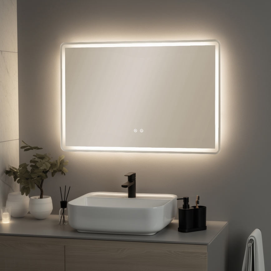 Brilagi - Miroir chauffant LED pour salle de bains BELLA LED/19W/230V 60x90 cm IP44 IRC 90 gradable + CCT
