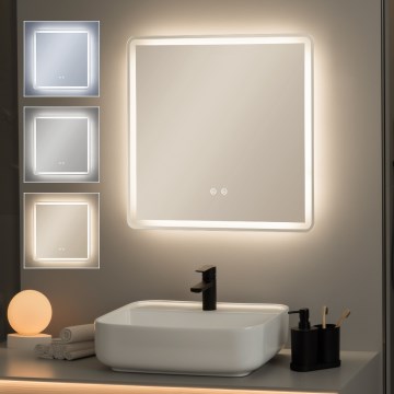 Brilagi - Miroir chauffant LED pour salle de bains BELLA LED/16W/230V 60x60 cm IP44 IRC 90 dimmable + CCT (température de couleur réglable)