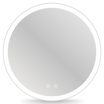 Brilagi - Miroir chauffant pour salle de bains LED dimmable avec éclairage intégré CLARA ECO LED/12W/230V Ø 60 cm 3000/4000/6500K IP44