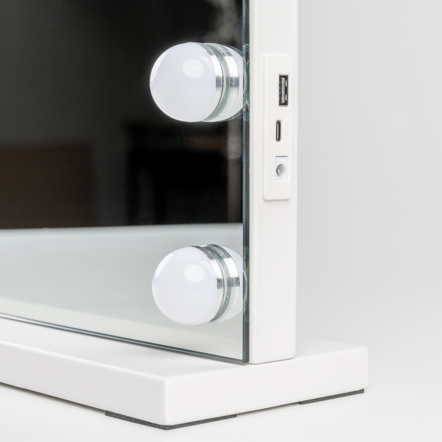 BRILAGI - miroir de maquillage à intensité réglable HOLLYWOOD LED/15W/230V CCT + 2x USB 60x50 cm blanc