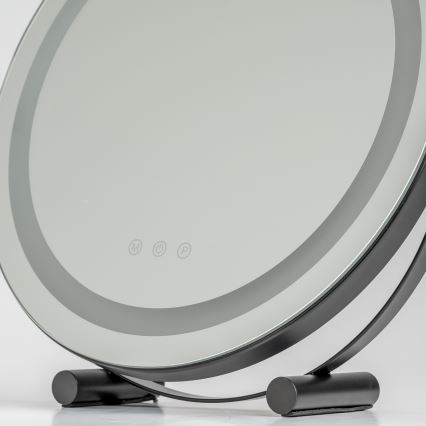 BRILAGI - Miroir de maquillage LED dimmable CALIFORNIA LED/17W/230V 3000/4000/6500K Ø 42 cm noir